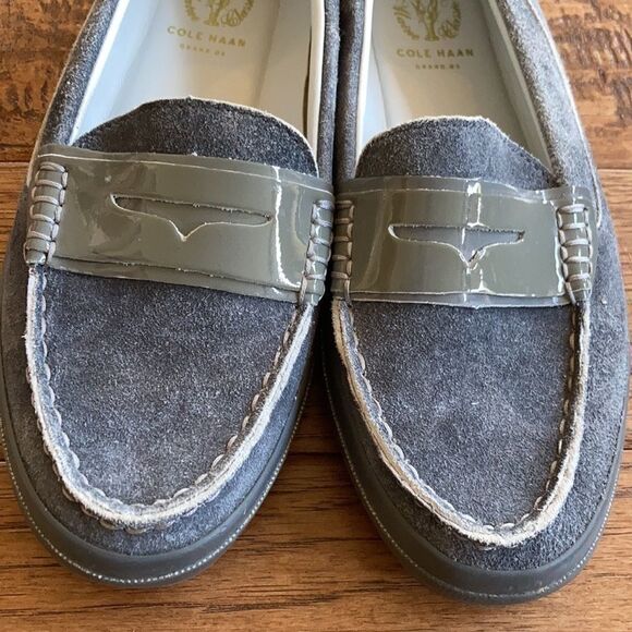 Cole haan pinch weekender LX penny loafer sneakers gray suede size 6 - Picture 4 of 8